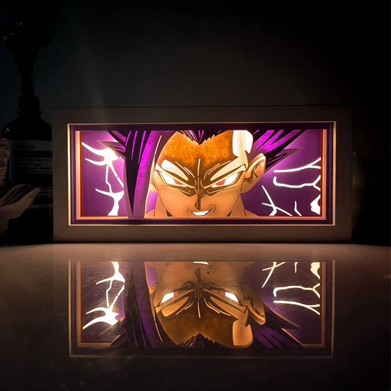 Quadro luminoso viola Dragon Ball - Goku Ultra Istinto sguardo