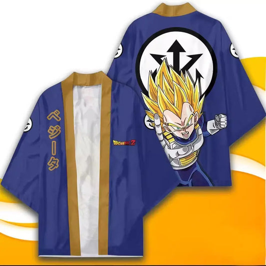 Veste kimono bleue Dragon Ball - Vegeta Super Saiyan chibi