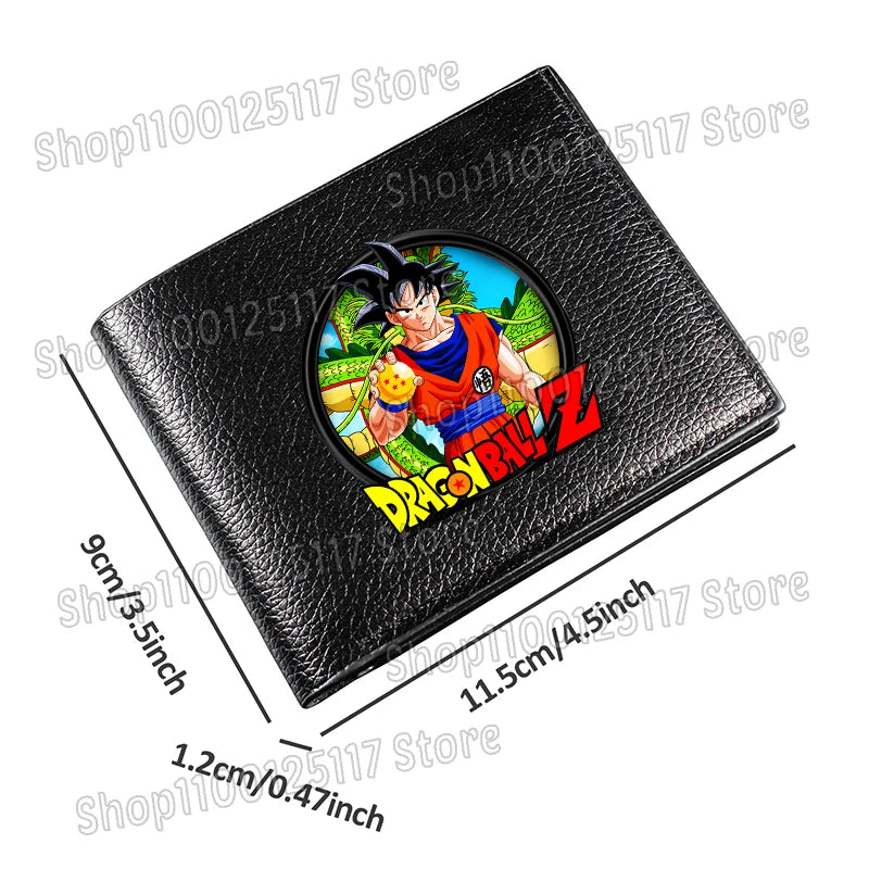 Portefeuille noir Dragon Ball - transformations de Goku en visage partagé