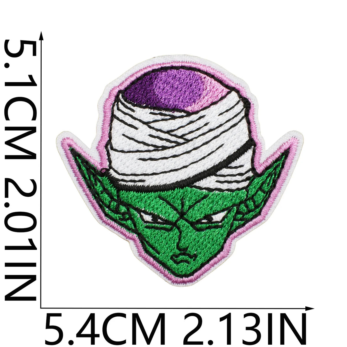 Toppa ricamata Dragon Ball - Volto di Piccolo con turbante