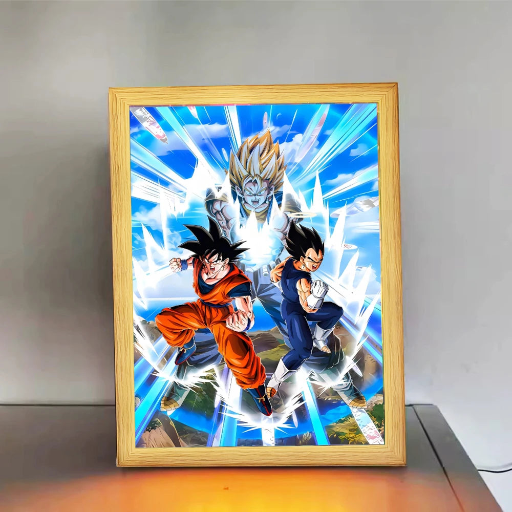 Dragon Ball Lichtrahmen - Goku und Kristallkugeln