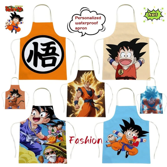 Tablier de cuisine Dragon Ball - Goku enfant et kanji Go