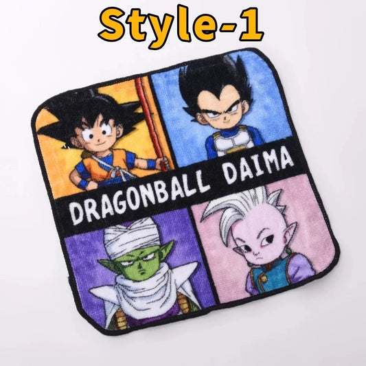 Petite serviette Dragon Ball - Goku Vegeta Piccolo et Shin Daima en portraits