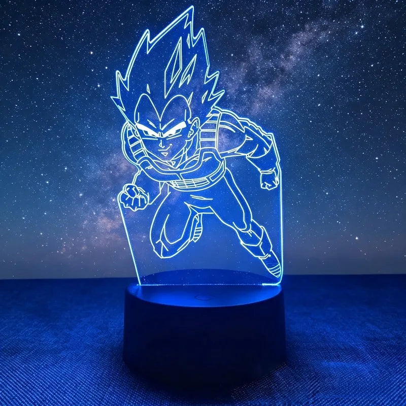 Dragon Ball 3D effect lamp - Goku and Vegeta luminous