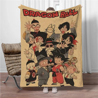 Goku enfant et ses amis en portrait de groupe