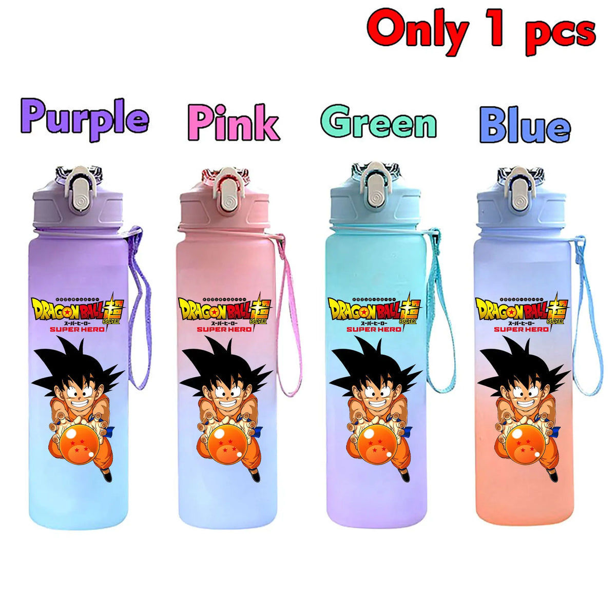 750 ml Dragon Ball bottle - Goku Vegeta and Trunks