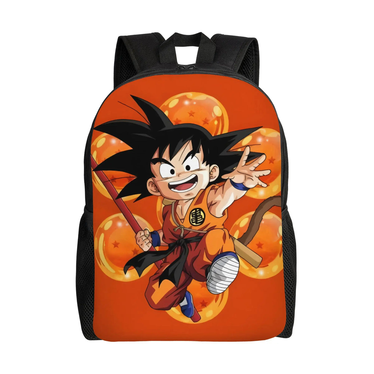 Sac à dos blanc et doré Dragon Ball - Goku Super Saiyan en portrait