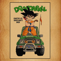 Der junge Goku auf seinem Geländefahrzeug