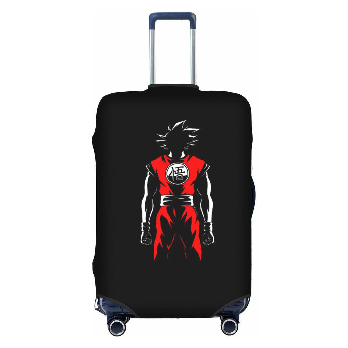 Housse de valise orange et blanche Dragon Ball - Goku enfant en motifs répétés