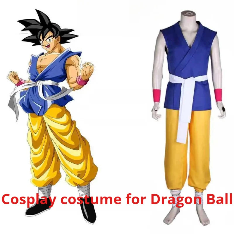 Dragon Ball Kostüm - Schwarz Goku mit rotem Gürtel