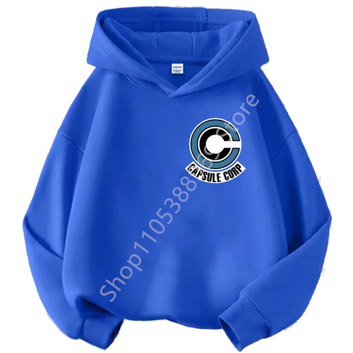 Blue Hoodie for Child Dragon Ball - Capsule Corp logo
