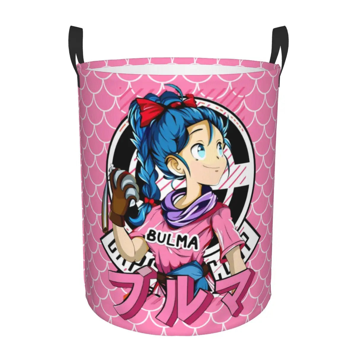 Cesto de ropa rosa Dragon Ball - Bulma y sus auriculares
