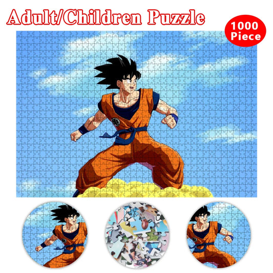 Puzzle Dragon Ball - Goku sur son nuage sous ciel bleu