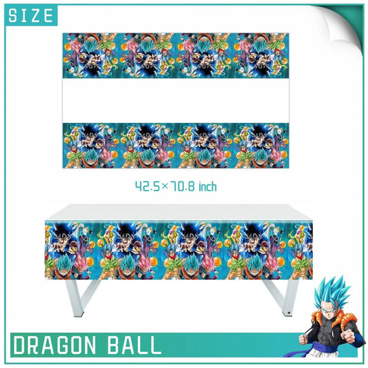 Birthday Tablet Dragon Ball - Super heroes on blue background