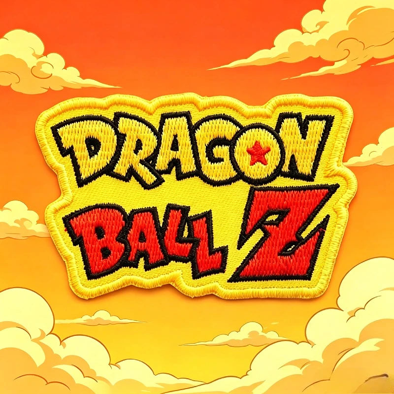 Scudetto giallo - logo di Dragon Ball Z rosso e nero