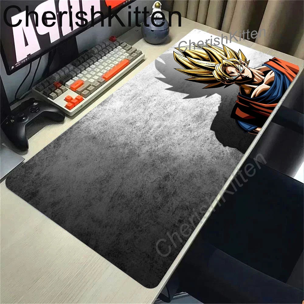 Grand tapis de souris Dragon Ball - Vegeta Blue et guerriers en collage