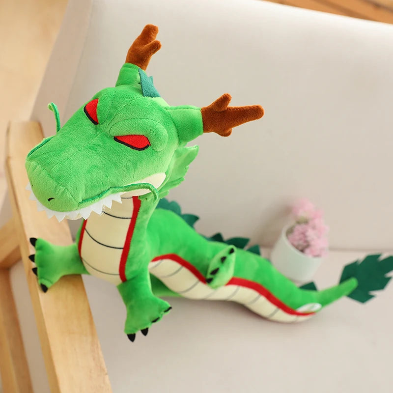 Dragon Ball green plush - Shenron with red eyes