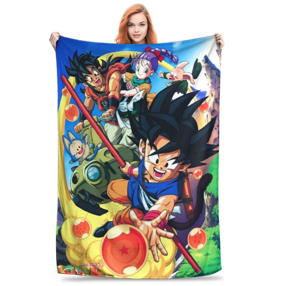 Plaid Dragon Ball - Goku davanti ai suoi compagni