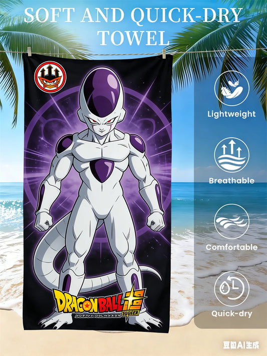 Serviette de plage Dragon Ball - Freezer et aura violette