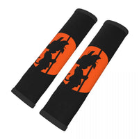 silhouette de Goku sur fond orange