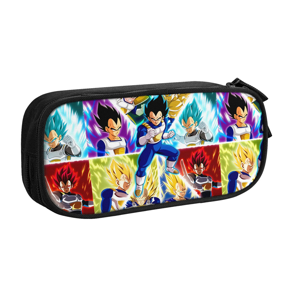 Multicolored school bag Dragon Ball - Goku and Vegeta in squares