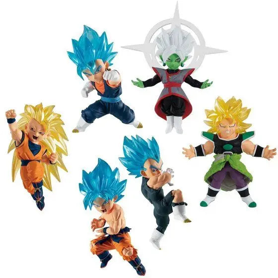 Lot de 6 figurines chibi Dragon Ball - Vegetto Zamasu Broly et les Saiyans