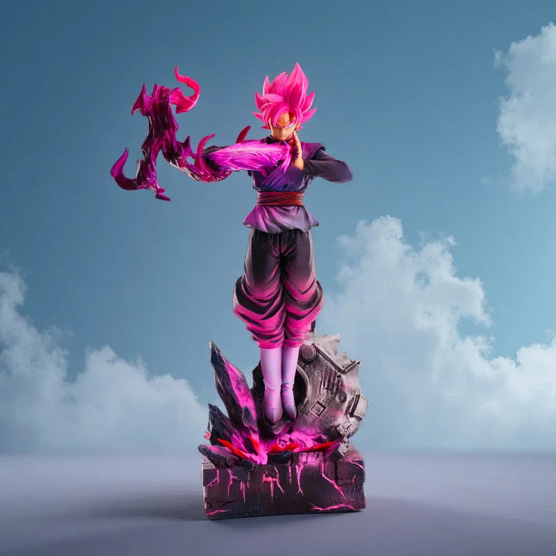 Dragon Ball beeldje - Black Goku Rosé en paars blad voor de maan