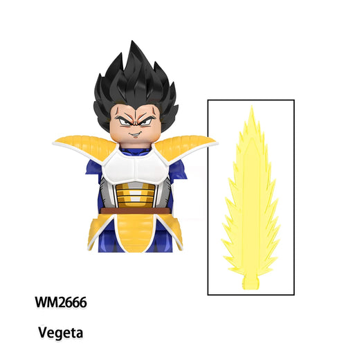 Modellino da assemblare Dragon Ball - Vegeta con armatura ed effetto di energia gialla