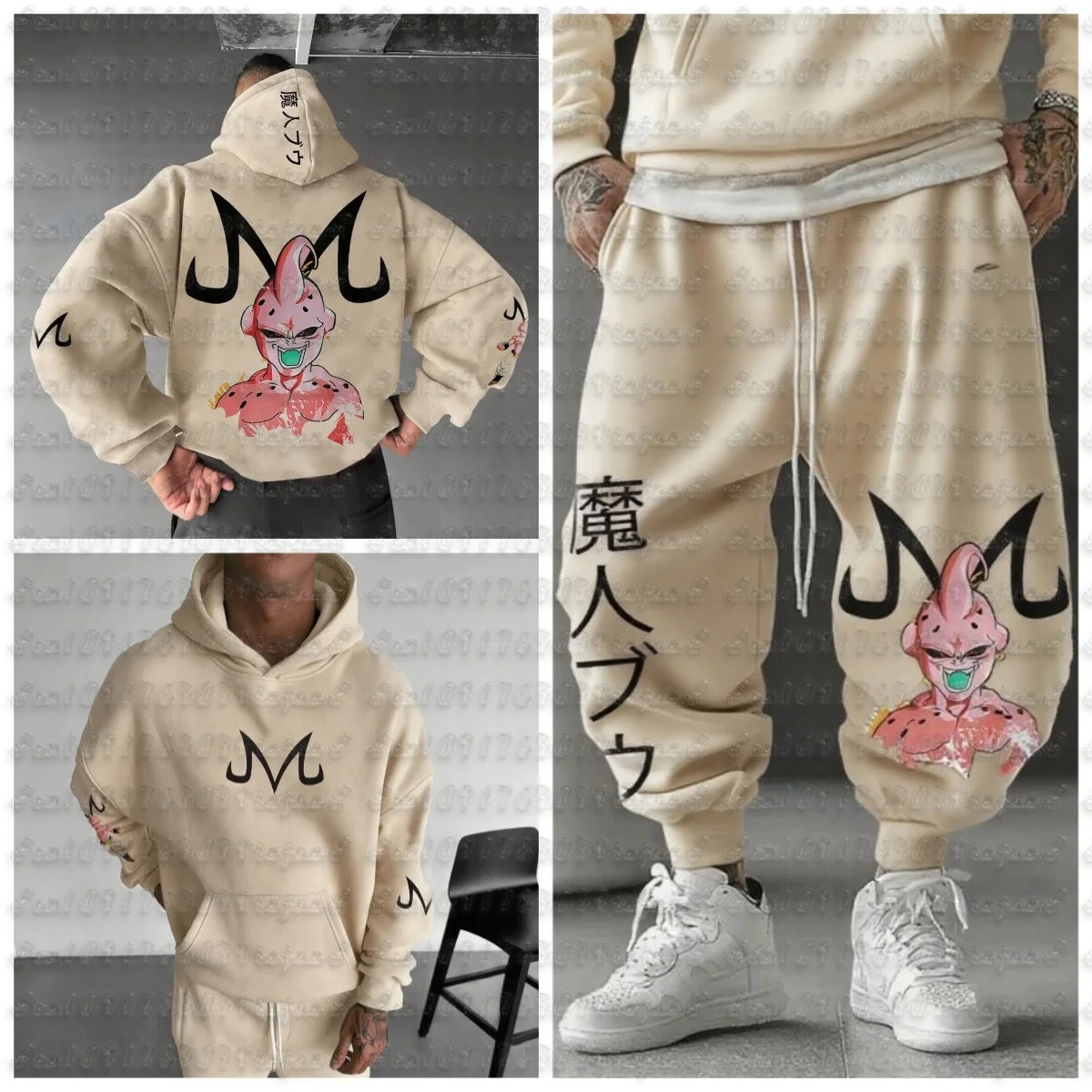 Dragon Ball sweatshirt en joggingset - Majin Buu beige