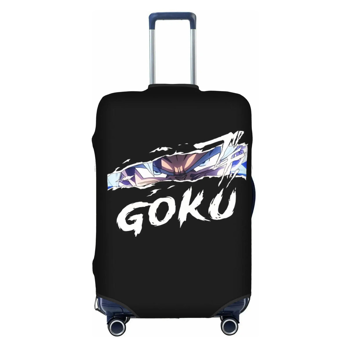 Housse de valise orange et blanche Dragon Ball - Goku enfant en motifs répétés