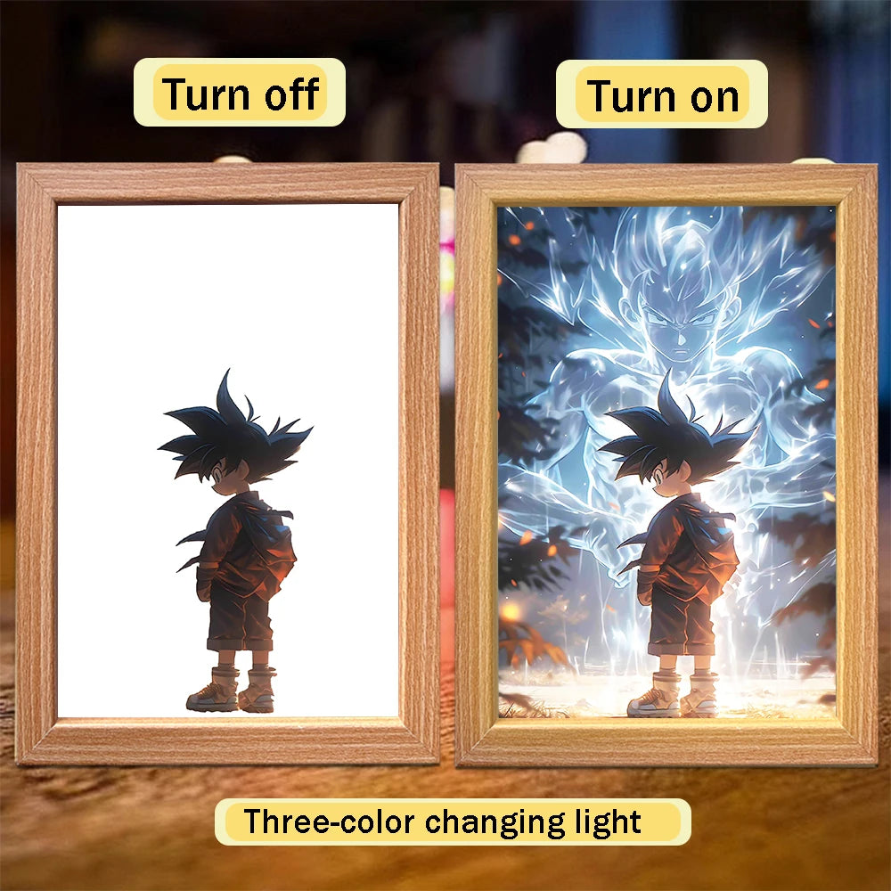 Dragon Ball Lichtrahmen - Goku und Kristallkugeln