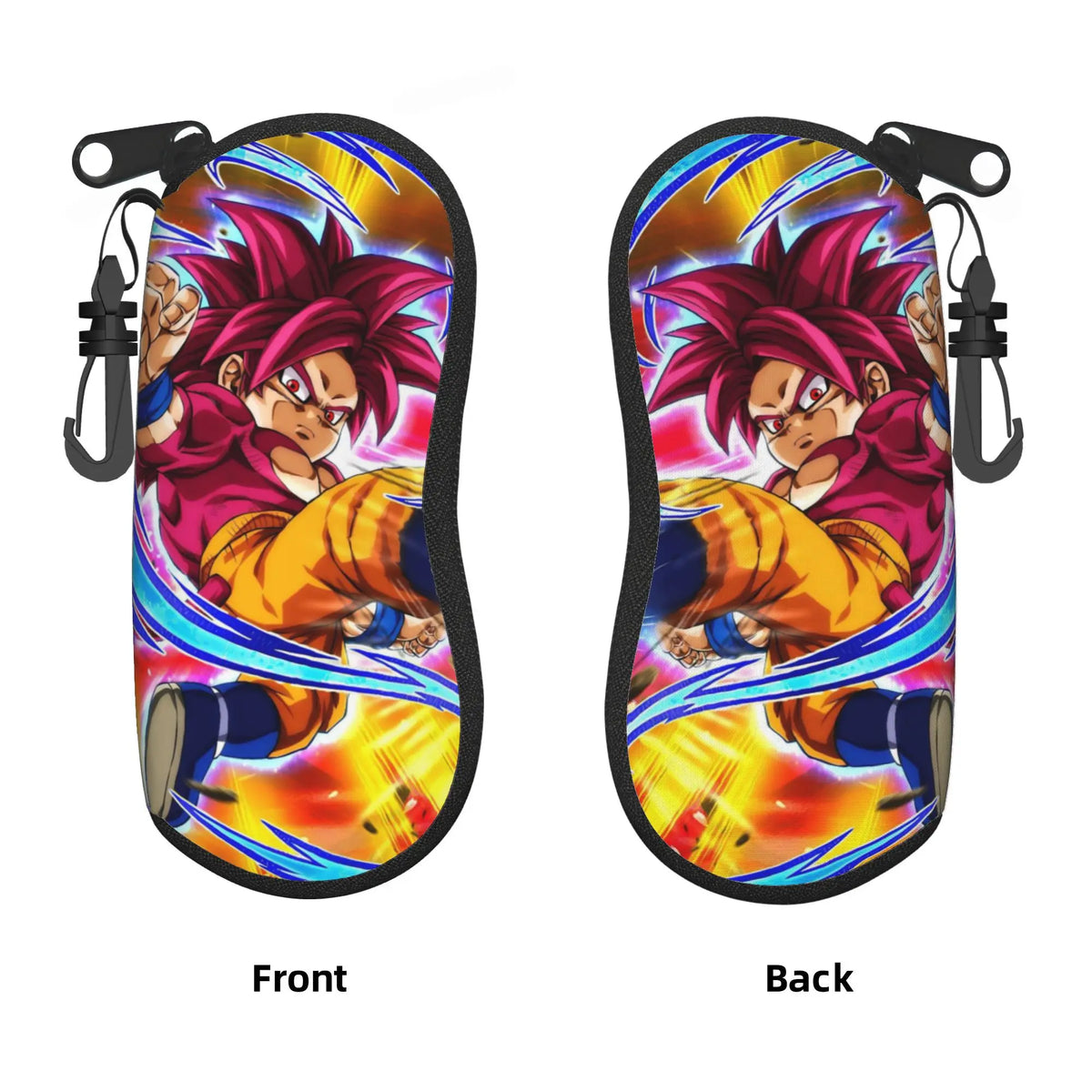 Dragon Ball orange Brillenkoffer - Kind Goku mit rotem Stock