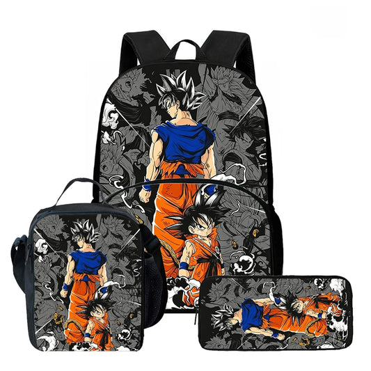 Ensemble sac à dos gris Dragon Ball - Goku Ultra Instinct