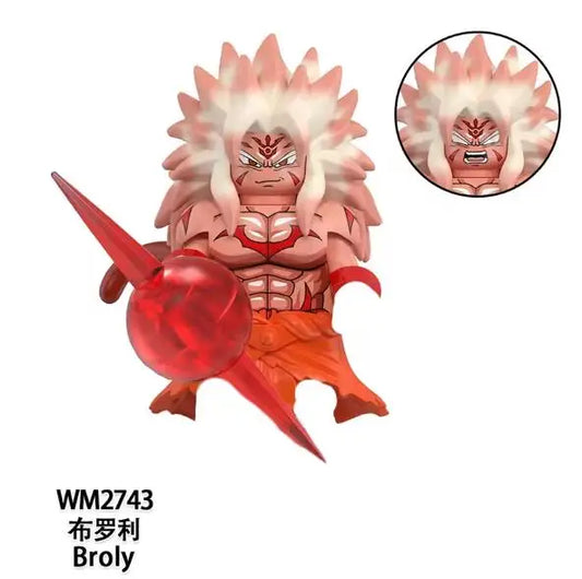 Figurine à assembler Dragon Ball - Broly aux cheveux roses et énergie rouge