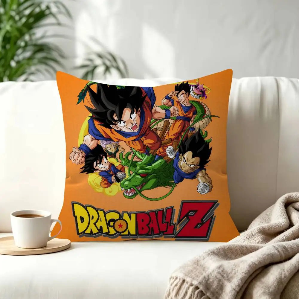 Housses de coussin Dragon Ball - Goku Shenron et symboles de la saga