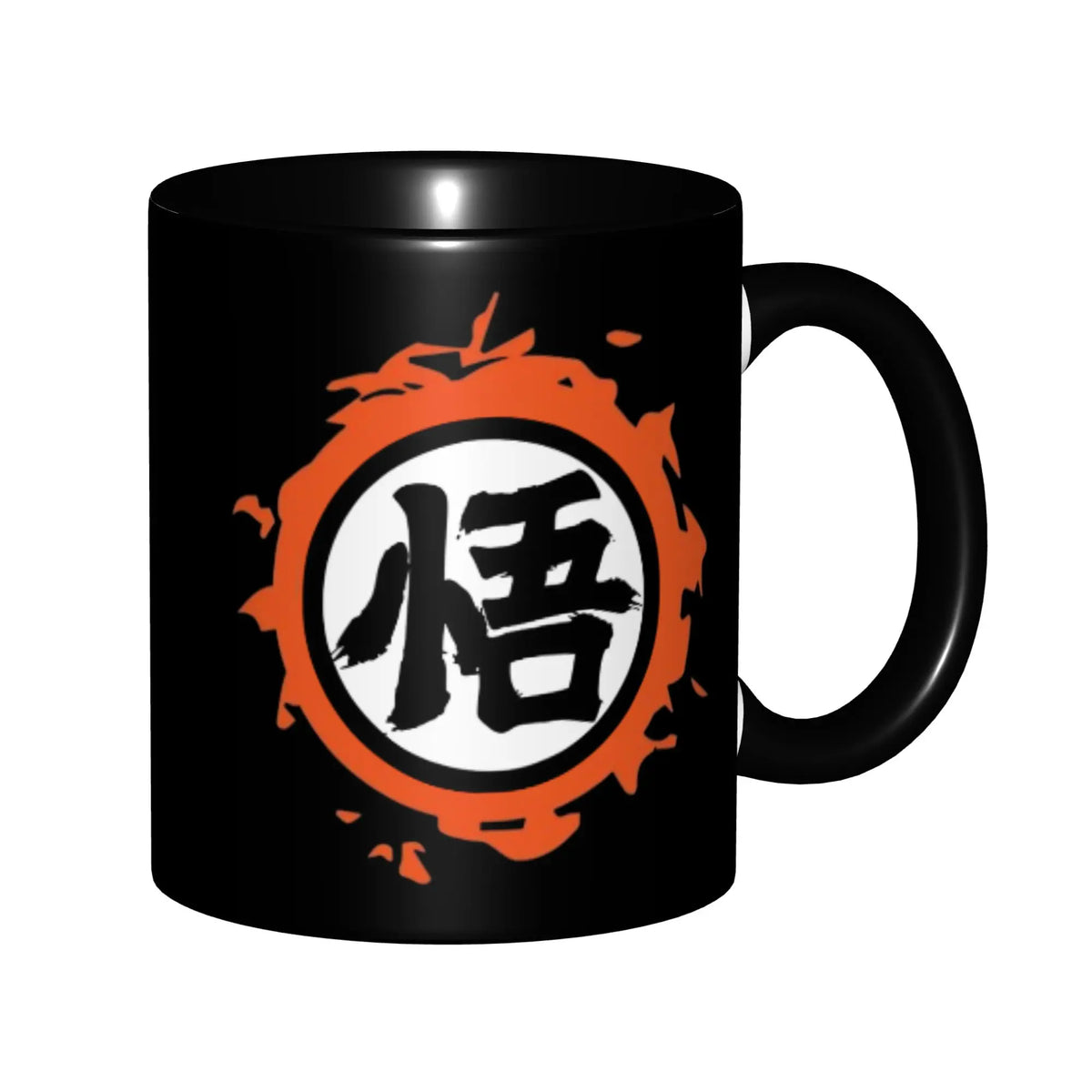 Dragon Ball Mug - Goku's Kanji en cirkel van oranje vlammen