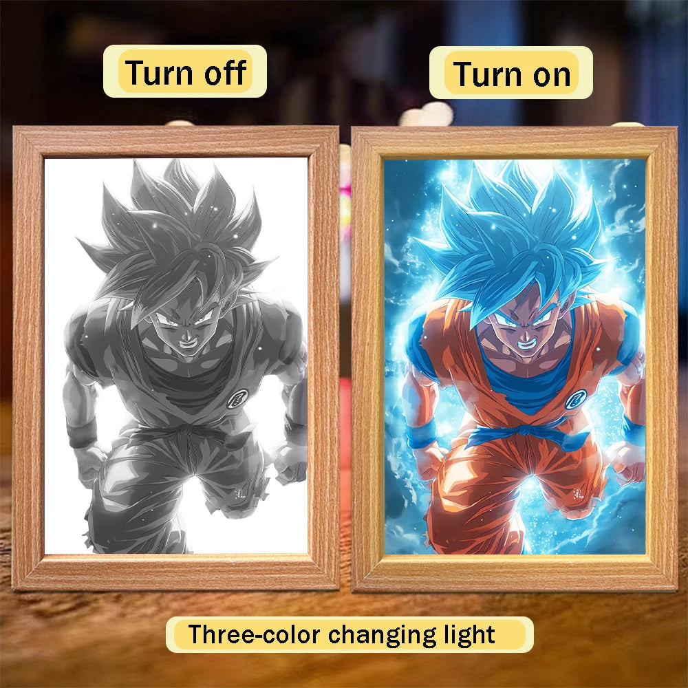 Dragon Ball Lichtrahmen - Goku und Kristallkugeln