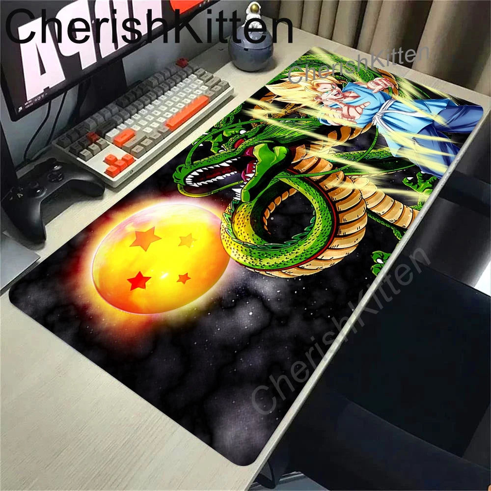 Large blue mouse mat Dragon Ball - Vegeta and warriors gathered