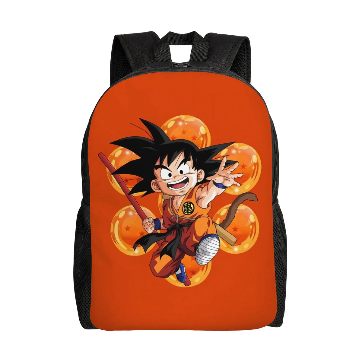 Mochila naranja Dragon Ball - Goku niño sosteniendo una bola de cristal