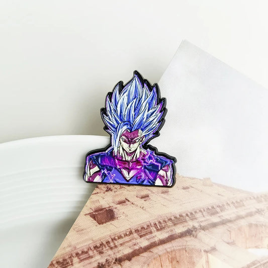 Pin de Dragon Ball - Saiyajin plateado y rayos morados