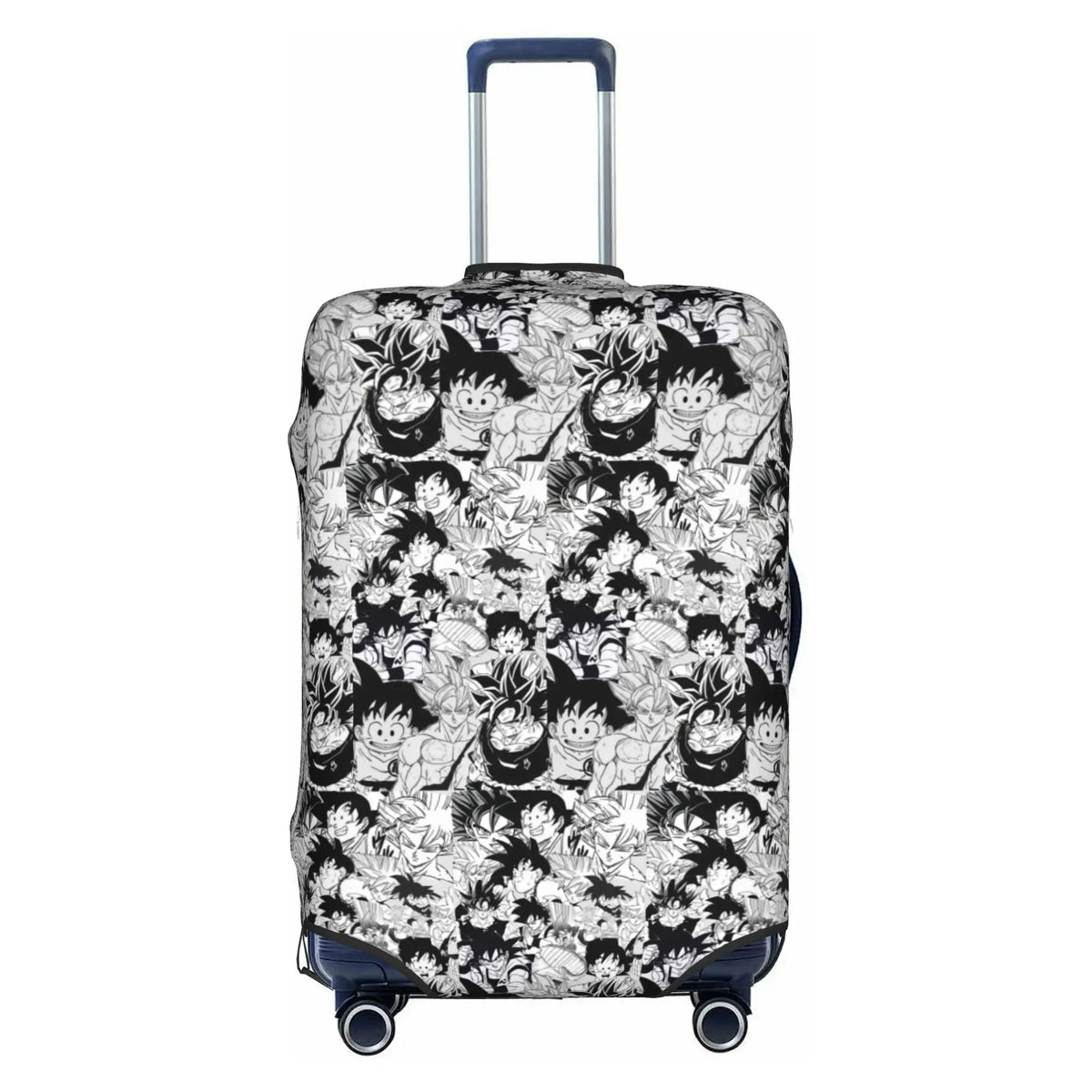 Housse de valise dorée Dragon Ball - Goku Super Saiyan et kanji Go