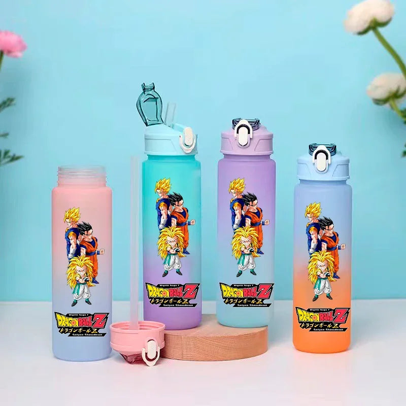 Pink Dragon Ball water bottle - Goku Ultra Instinct shirtless