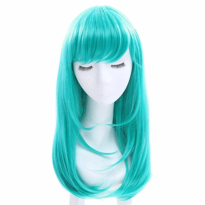 Turkoois Dragon Ball pruik - Bulma met lang haar