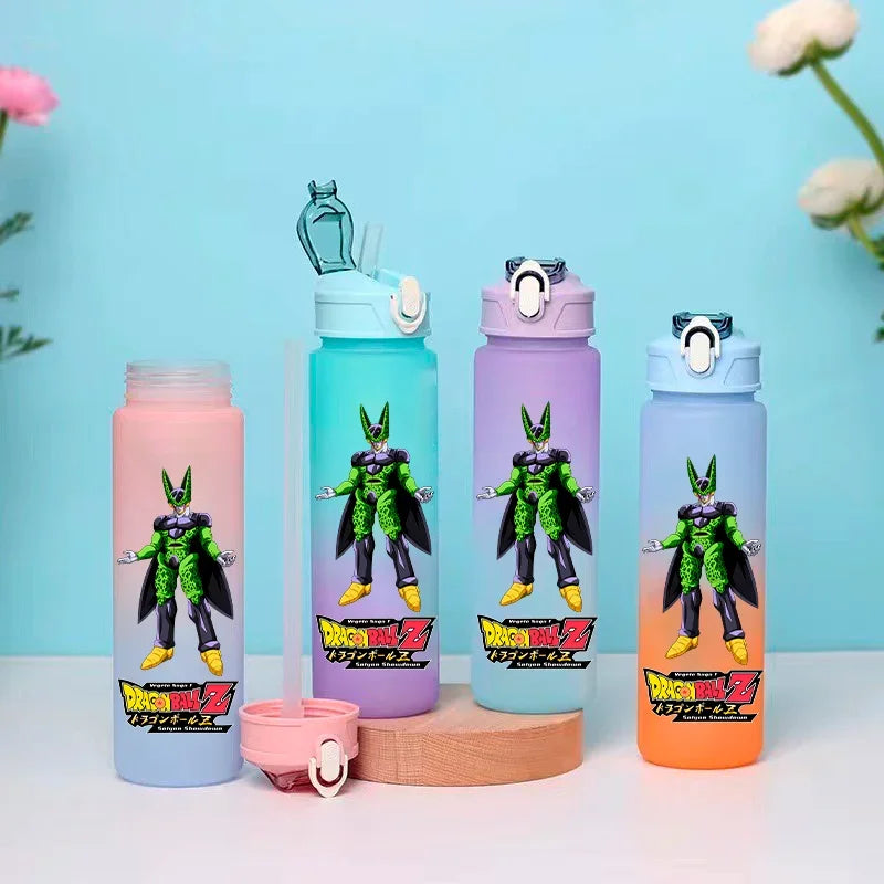 Pink Dragon Ball water bottle - Goku Ultra Instinct shirtless