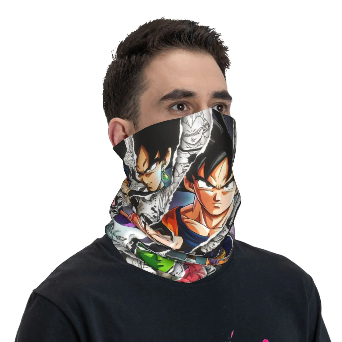 Dragon Ball black neck tower - Goku and his portrait Super Saiyan