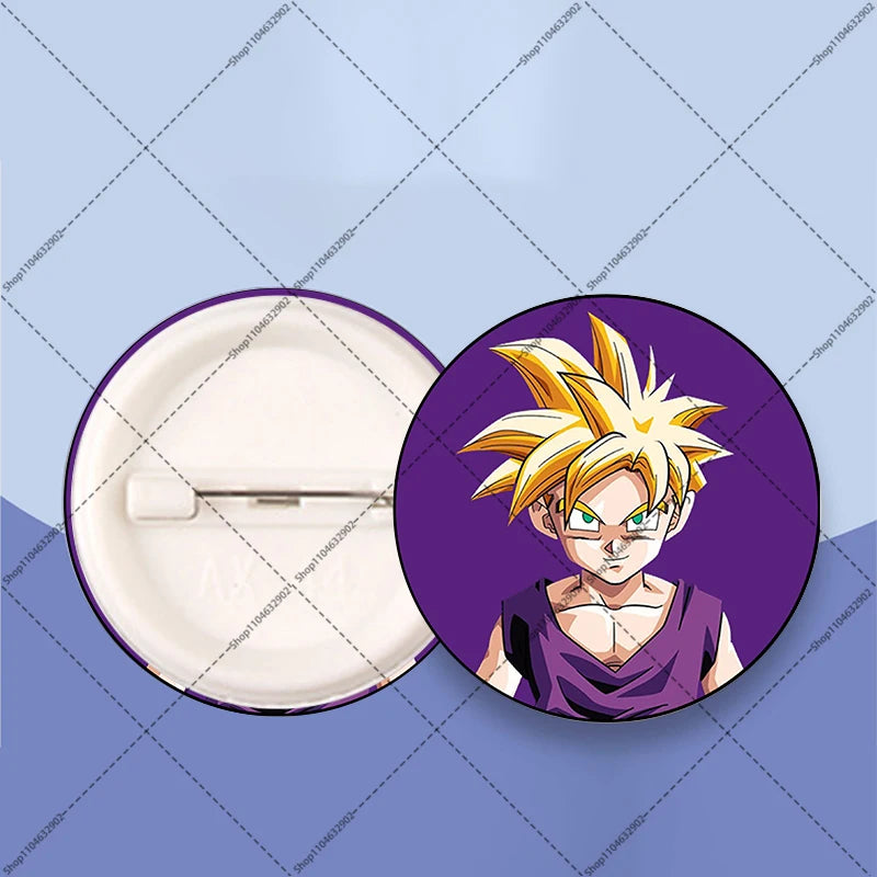 Distintivi rotondi Dragon Ball - Goku bambino e kanji Go