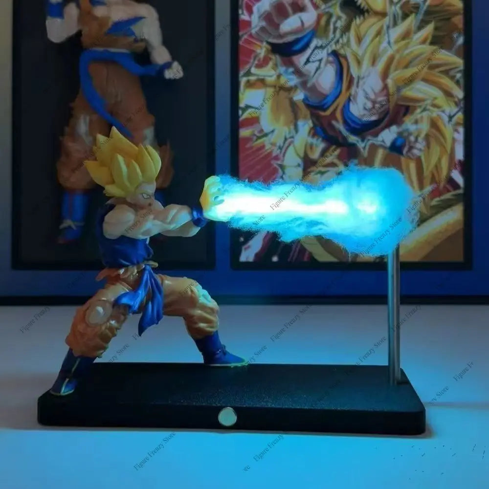 Lámpara figura Dragon Ball - Goku Super Saiyan y rayo Kamehameha