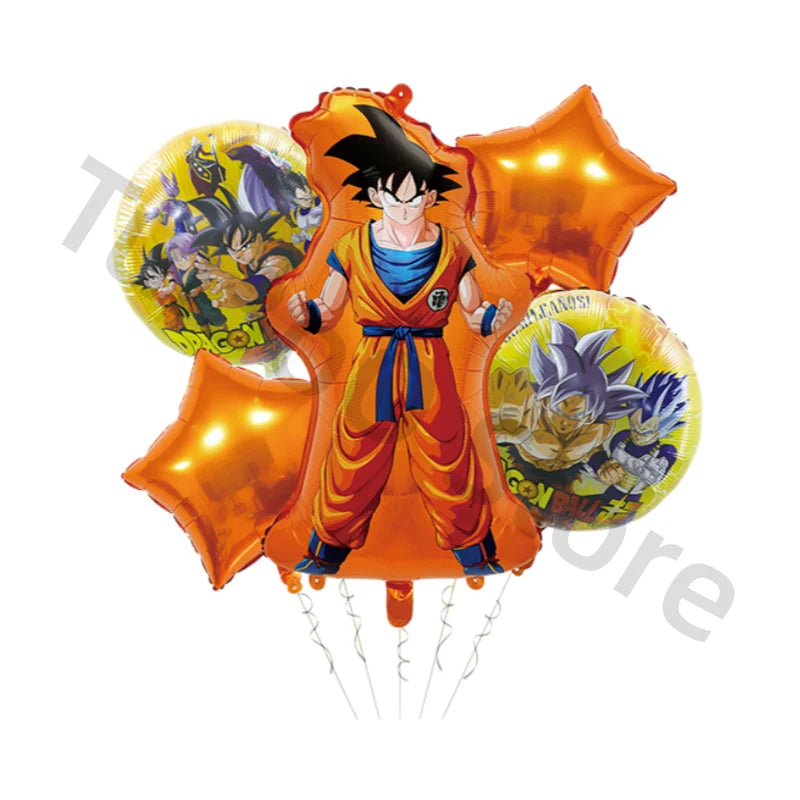 Dragon Ball Geburtstagsgeschirr - Goku und goldener Super Saiyans