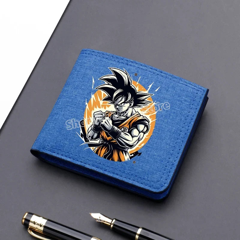 Dragon Ball patterned wallets - Ultra Instinct and Shenron child Goku