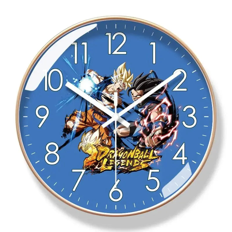 Orologio da parete - Combattenti di Dragon Ball Legends e cornice dorata